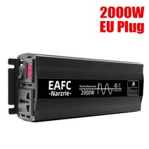 자동차 인버터 가정용 자동차 인버터 2000W/3000W/4000W 12V 순수 사인파 전압 변압기, 01 EU Plug 2000W