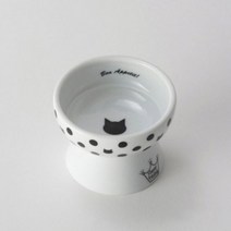 네코이찌 고양이 간식그릇 물방울무늬.네코이찌