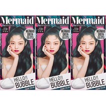 미쟝센 헬로 버블 염색제, 4GN 머메이드 그린, 3개