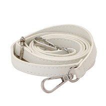 Pu 가죽 어깨 가방 스트랩 조정 가능한 벨트 Diy 핸드백 핸들 교체 지갑 액세서리 110-125cm, 16 white silver buckle