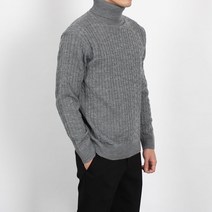 세컨에디션 가을 겨울 베이직 꽈베기 니트 목폴라