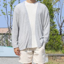 남자 린넨 심플 가디건 여름 얇은 간절기 롱 카디건