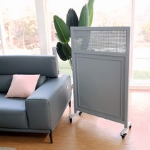 폭넓은 린도800 와이드 이동식 1단 원목 파티션(1300) 공간분리 칸막이, 스카이그레이