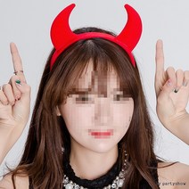 축구 월드컵 고급 붉은 레드 악마 머리띠 할로윈 파티 장식 응원 단체 모임 k리그 직관 축구장, 상세페이지 참조