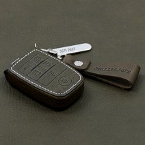 기아 올뉴 더뉴 카니발 키케이스 키홀더 스마트 차 가죽 6버튼, 리츠S K-04 올리브 6버튼, 스트랩각인추가