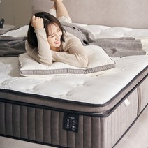 메이킹MK300 탄탄한 매트리스 독립스프링 하이브리드 필로우탑 천연양모 매트릭스 두께 330mm