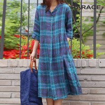 헤레이스 체크린넨 원피스 CHF22SS957