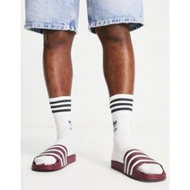 아디다스 남자 슬리퍼 진홍색의 아디레트 슬라이드 샌들 빅사이즈