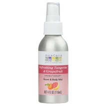 아우라카시아 퓨어 에센셜 오일 아로마테라피 룸 & 바디 미스트, Tangerine & Grapefruit, 1개, 118ml