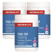 뉴트라라이프(Nutra-Life) 뉴트라라이프 피쉬오일(오메가3) 1500mg 180캡슐 X 3개, 540캡슐, 1세트