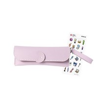 가죽 필통 만들기 세트 연필통 파우치 DIY 공예 재료 패키지 키트 펜슬 케이스 손 바느질 부자재 수업 교구, 핑크(스티커증정)