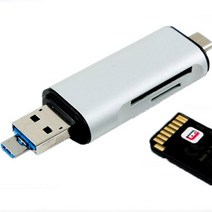 IB044 삼성전자/샌디스크/트랜센드/도시바/소니/PQI/ADATA/리뷰안/줌테크 SD카드 USB3.1 리더기 C타입, 화이트