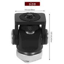 미러리스 짐벌 dji 핸드폰 3축 휴대폰 스마트폰 팔로우캠HTHL-미니 핫슈 마운트 모니터 마이크 플래시 홀더 1/4 인치 나사 카메라 브래킷 삼각대 헤드 액세스, 한개옵션0