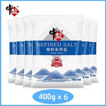 중국산 깨끗한 식용소금 무요오드 천일염 소금 400g, 3개