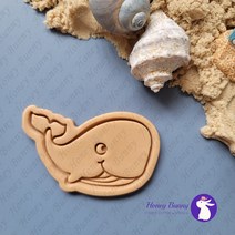 흑등 고래 쿠키커터 (01) / 동물 쿠키커터/ 바다생물 쿠키커터 / 홈베이킹 / 아이싱쿠키 만들기 / 쿠키만들기 / 허니버니 쿠키커터 /, (A) 6.4 x 3.9 cm