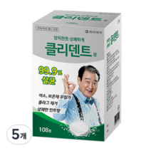 동아제약 클리덴트 정 틀니 세정제 (치아교정기 세정가능), 108정, 25개