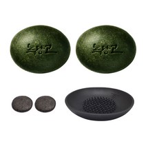 녹당고 비누 피부진정 세안팩 110g x2 + 흑당고 10g x2 + 실리콘 받침대, 단품, 단품