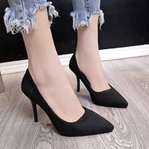 스웨이드 베이직 심플 디자인 뾰족 여성 정장 구두