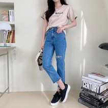 핏앤제이ㅡ브케타 세미배기데님팬츠