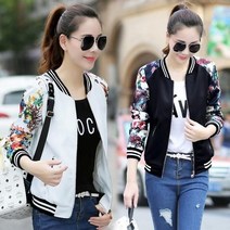 C.ONLIE SHOP 잔꽃무늬 화려한 여성 야구점퍼 블루종 점 트위드자켓 청자켓 크롭자켓
