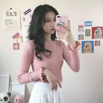 빅사이즈긴팔니트 슬림 커프스 이너 풀오버 후드 티셔츠 겨울 가을 솔리드 무지 상의 2641840258