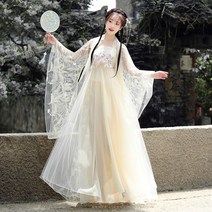 화이트 매쉬 여성 무사복 어른 계량 생활 한복 철릭 원피스 사극 드라마 촬영