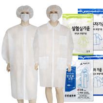 방문자가운 위생복 일회용 클래시 위생가운 위생복 부직포 실험가운 식품회사 일회용마스크 위생모자 위생덧신, 클래시 가운세트-L