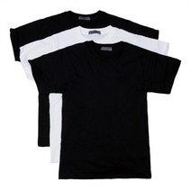 GIORDANO NC10 면반팔3팩(화이트+블랙+블랙) 3801