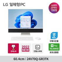 [LG전자] LG 일체형PC 24V70Q-GR3TK 24인치 12세대i3 8GB 256GB, 상세 설명 참조, 상세 설명 참조