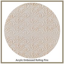 베이킹롤링핀 수제 반죽 롤러를 굽기 위한 길조 구름 패턴 엠보싱 롤링 핀, 25 x 295mm