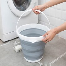 접이식바스켓 욕실 캠핑 휴대용 자바라물통 바스킷, 소 5L