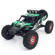 리모컨 자동차 4WD 브러시리스 방수 모터 버기 사막 고속 70km 금속 완충기 등반 RC, green