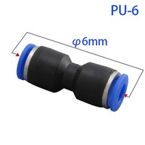 공압 피팅 플라스틱 커넥터 PU 4mm 6mm 8mm 10mm 공기 물 호스 튜브용 푸시 인 스트레이트 가스 빠른 연결, 02 PU6