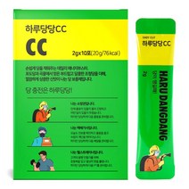 하루당당 CC 2gx10포 레몬맛 / 포도당 조청당 함유 / 당충전 당땡길때 당보충 / 설탕0% 무색소 / 직장인 수험생간식 에너지부스터 비타민C, 2g, 10개