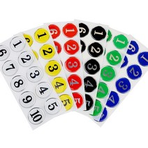 컬러 에폭시 번호판 번호스티커 원형 숫자안내판 374869EA, 쿠팡@ 파랑 31~40, 쿠팡@ 본상품선택