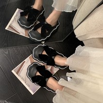 ANYOU 홈 통굽 소녀 하트 프린세스 룩에 양분가방 토슈즈를 신다 메리제인 슬리퍼