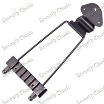견고한 중공 세미 할로우 기타 용 6 String Archtop Trapeze Tailpiece-Chrome-Black - Gold for Choose, 02 Black X 1 Set