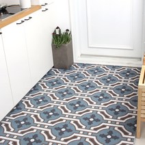 패턴 코일 현관매트 베란다 발코니 현관용 업소용 아파트입구 잘라쓰는 롤 DIY 바닥 매트, 4.픽셀헥사곤-그린