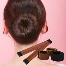 똥머리 만들기 헤어밴드 6컬러 만두머리 밴드 헤어 스틱 끈 똥머리 셀프 만들기 당고머리, 초코브라운(a)