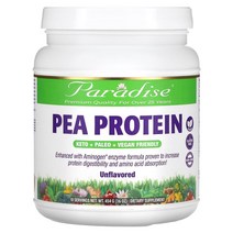 파라다이스허브 완두콩 프로틴 무맛 454g 16oz, 6병