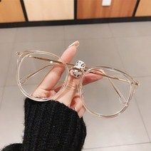 일본안경테 금테 얼굴큰사람 안경 soampei 패션 라운드 여성 프레임 빈티지 클리어 렌즈 남성 광학 표범 녹색 프레임 얼큰이 초경량