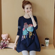 순면 프린팅 하프 레깅스 패션 임부복 긴팔 원피스