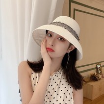 화이트 헵번 스타일 모자 여름 여성 밀짚 패션 우아한 프랑스 태양 선 스크린 디스플레이 얼굴 부