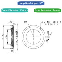 방폭등 LED 내압 산업용 머신 비전 검사 링 라이트 감지 및 인식 램프, [01] Red Light, [05] 150mm Diameter