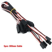 SERVO RC 서보 Y 연장 코드 케이블 리드 와이어 100/150/200/300/500mm JR 후타바 비행기 헬리콥터 자동, [04] 5pcs 300mm Cable