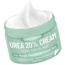 Urea Cream 20% 피트 플러스 2% 살리실산 150g(5.1온스) || 풋 크림 및 핸드 강도 히알루론산 티트리 알로에 베라로 깊은 보습 굳은살 제거 부드러움, 10.58 Ounce (Pack of 2)