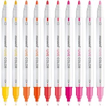 모나미 라이브칼라 낱색 / 형광 / 39가지 색상 / 트윈 / 칼라펜 / 수성마킹펜 / 0.4mm / 1.2mm, R 17 레드와인