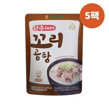 착한들 한우 꼬리 곰탕, 5팩, 500g