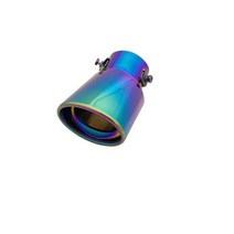 자동차 범용 테일 쓰로우트 파이프 63mm 배기 머플러 개조 용품 배기관 수정, A14 Multi색상