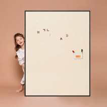 [바보사랑] 릴리 원톤 L 유아 자석 칠판 보드, 상세 설명 참조, 색상:그린 / 프레임:브라운